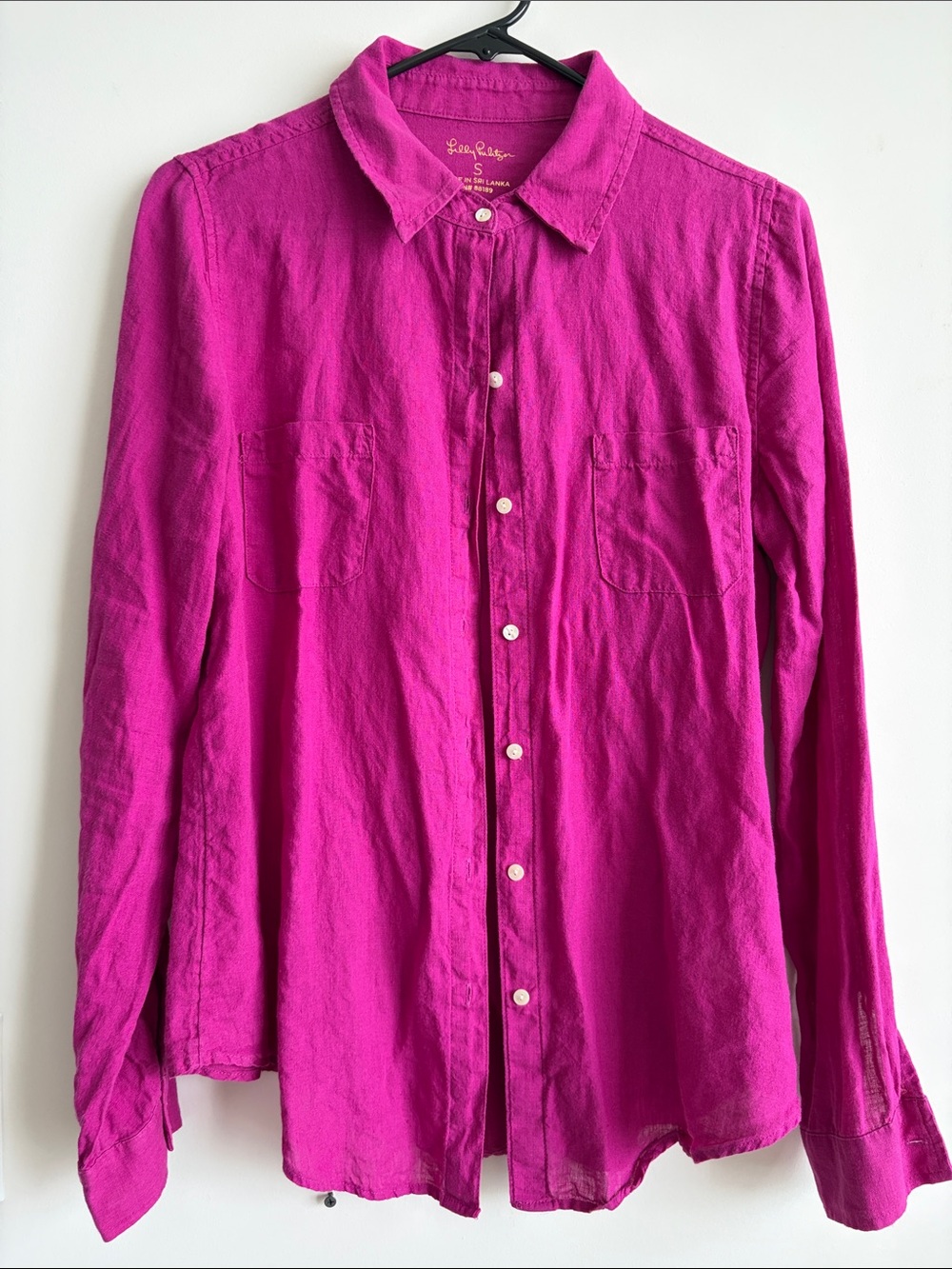 Lilly Pulitzer Fuchsia Button-Up Shirt - S
